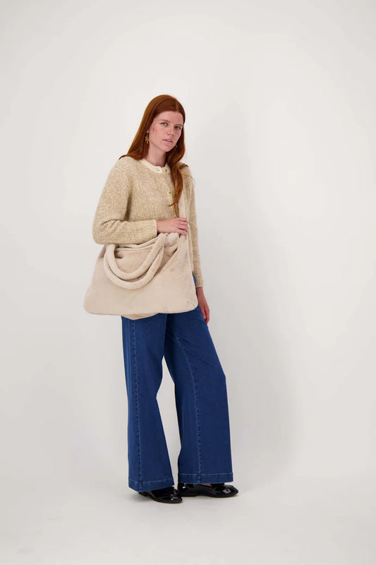 Zusss | Shopper faux fur beige