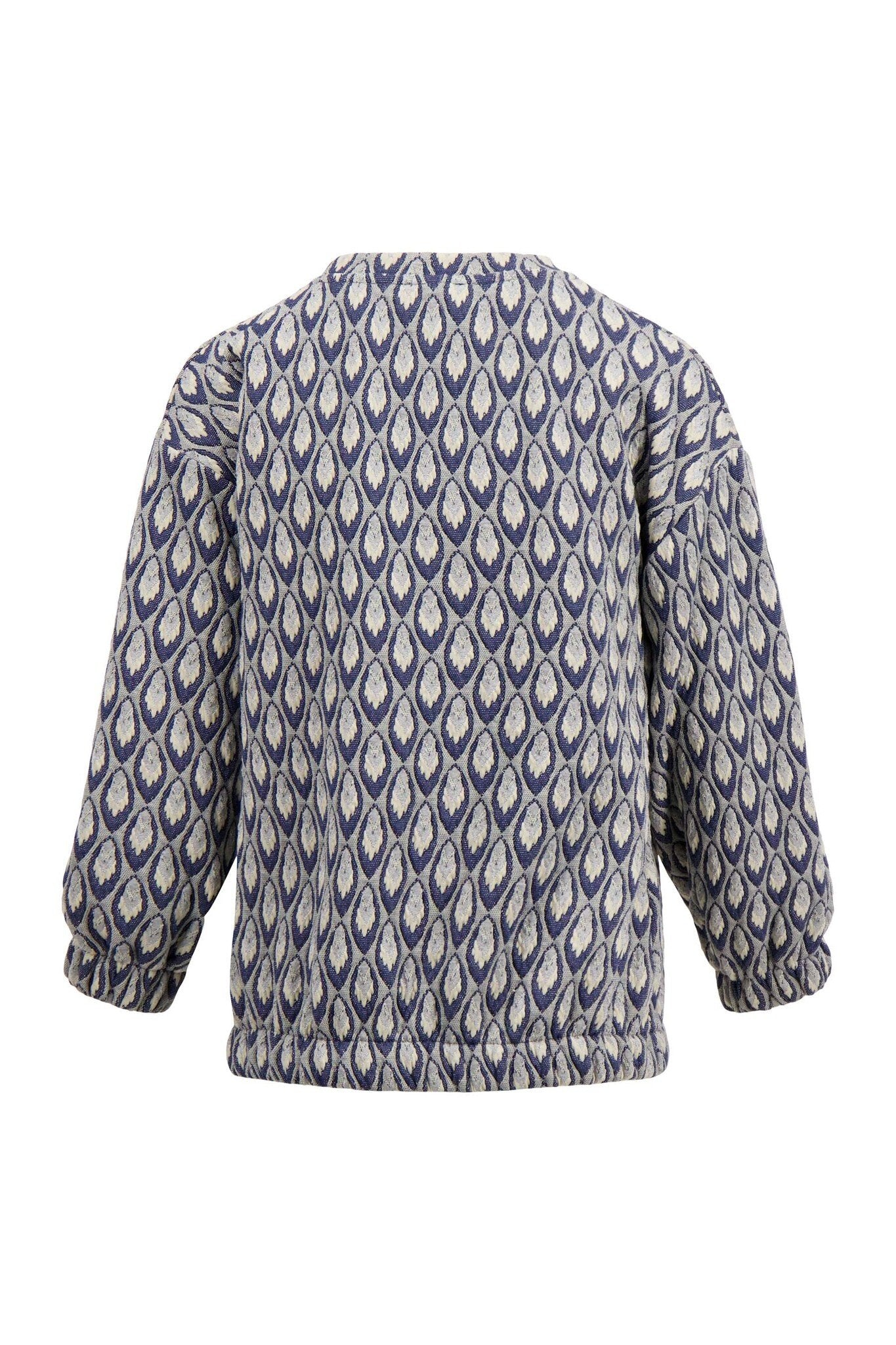 Zusss | Sweater van jacquard stof navy
