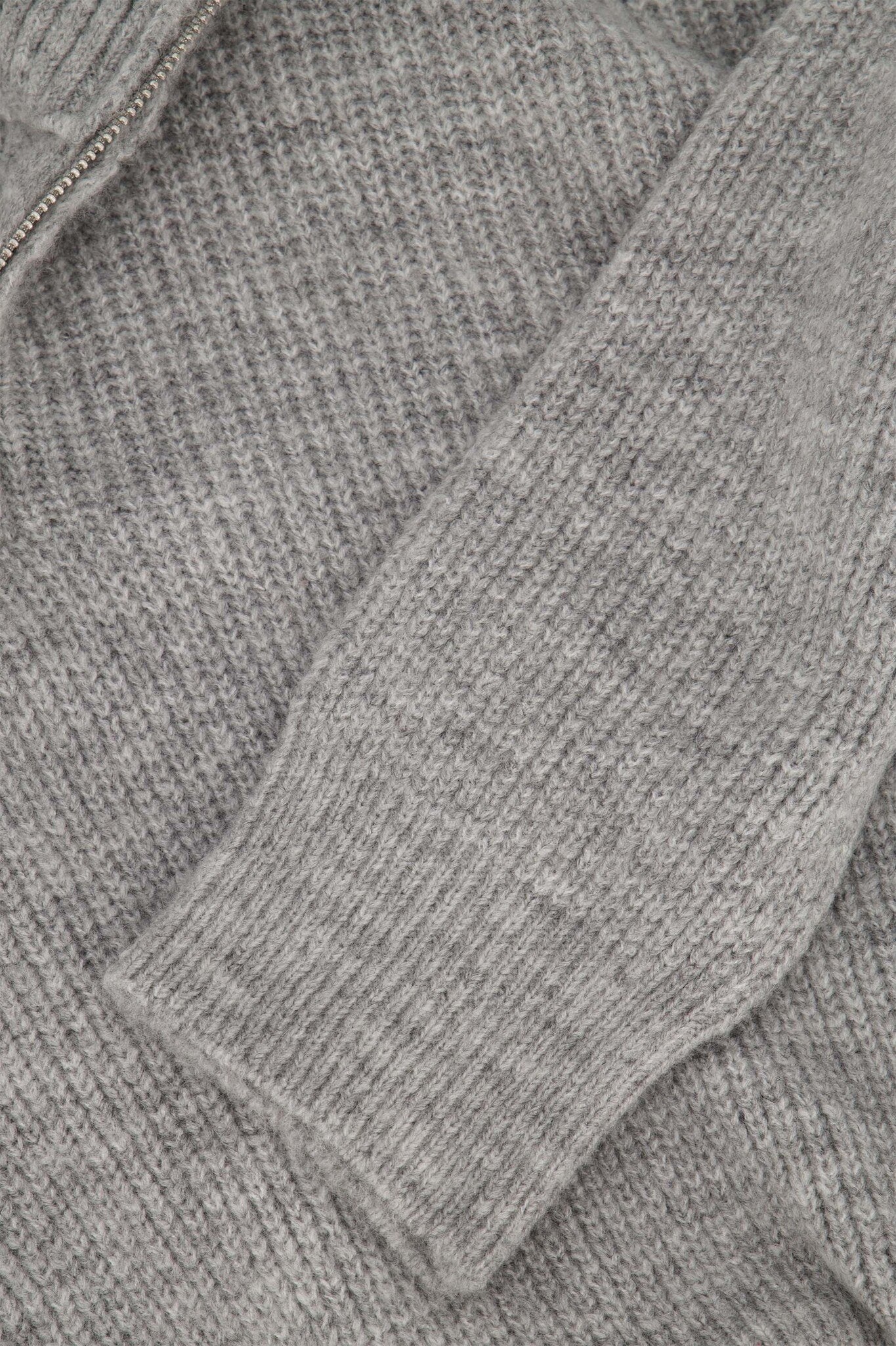 Zusss | Pullover mit Reißverschluss, mittelgrau
