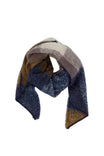 Zusss | Dreieckiger Schal mit Rautenmuster, Marineblau