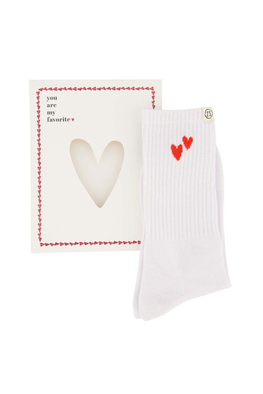 Zusss | Sokken in doosje wit/rood