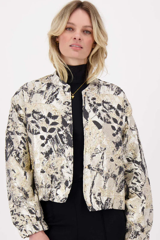 Zusss | Jacquard-Jacke beige/gold
