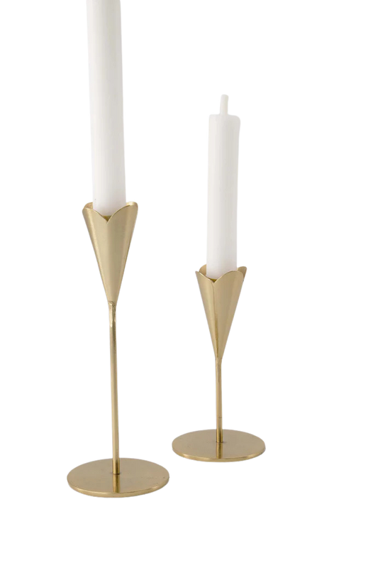 Zusss | Kerzenständer aus Metall, Herz, Gold