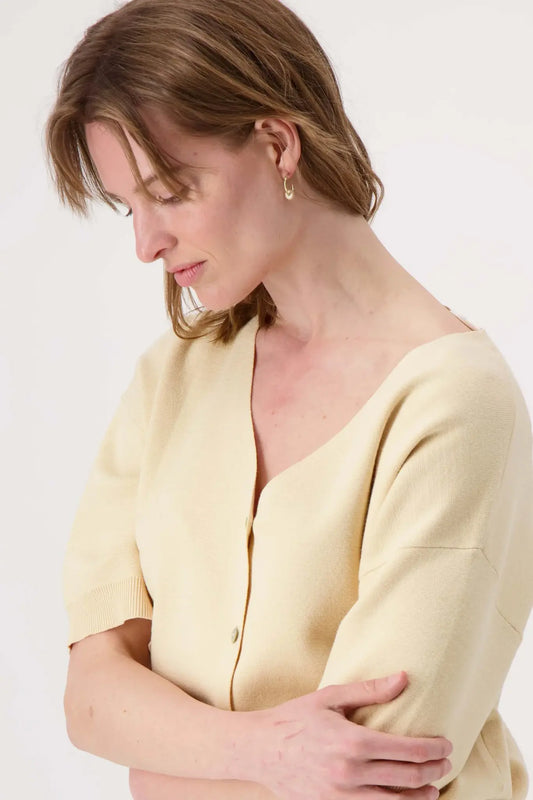 Zusss | Oorbellen met rondje sahara