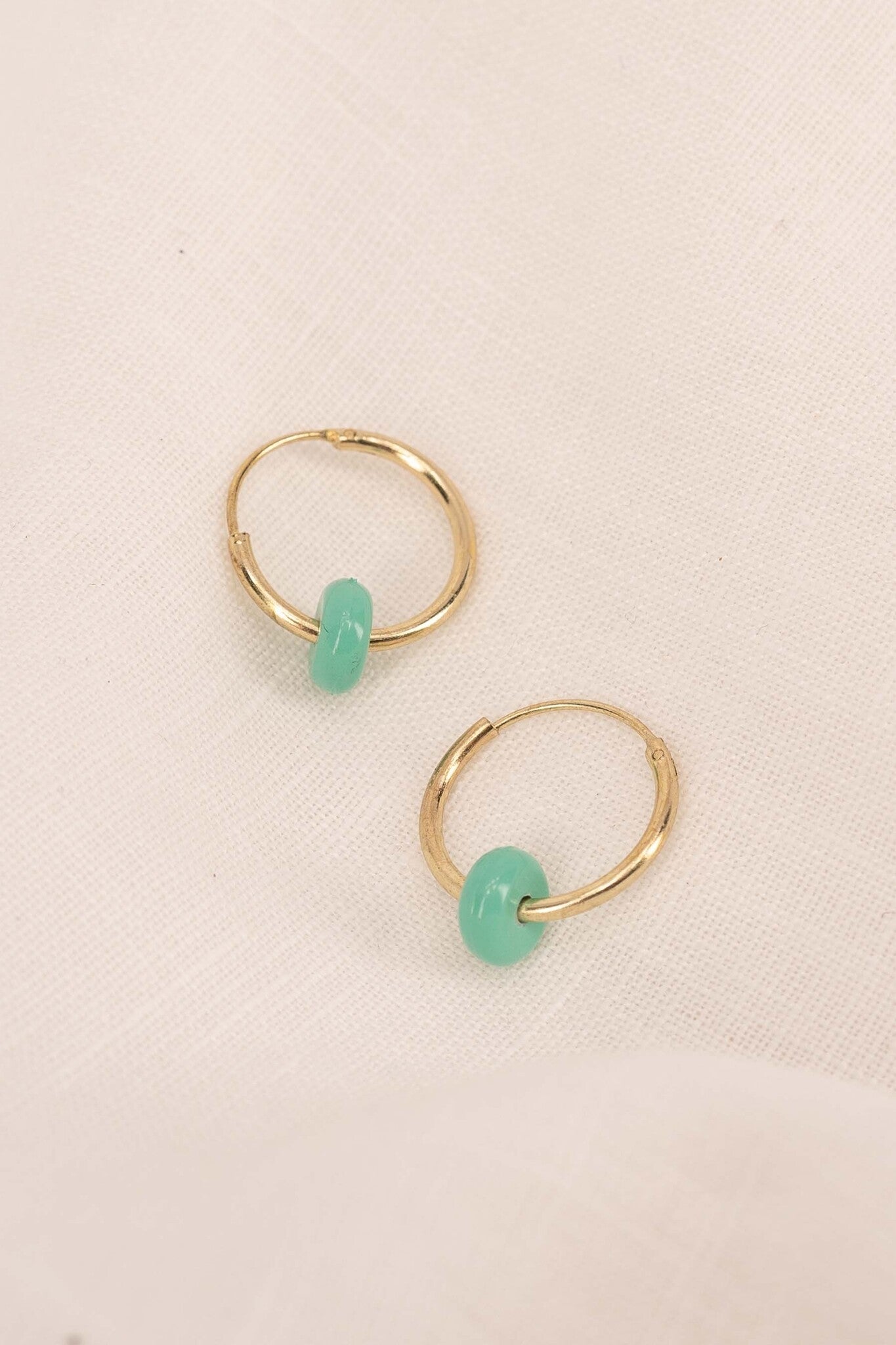 Zusss | Oorbellen met rondje turquoise