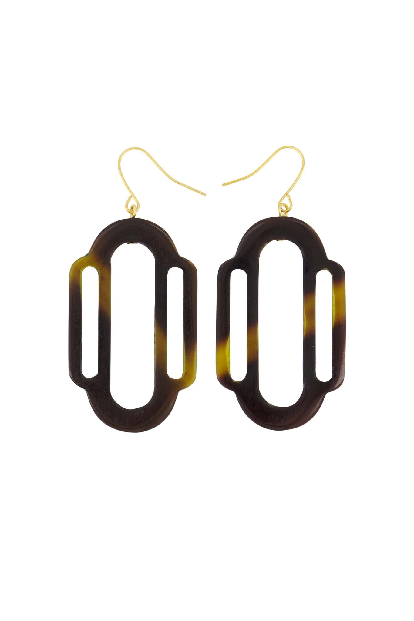 Zusss | Oorbellen resin chocoladebruin