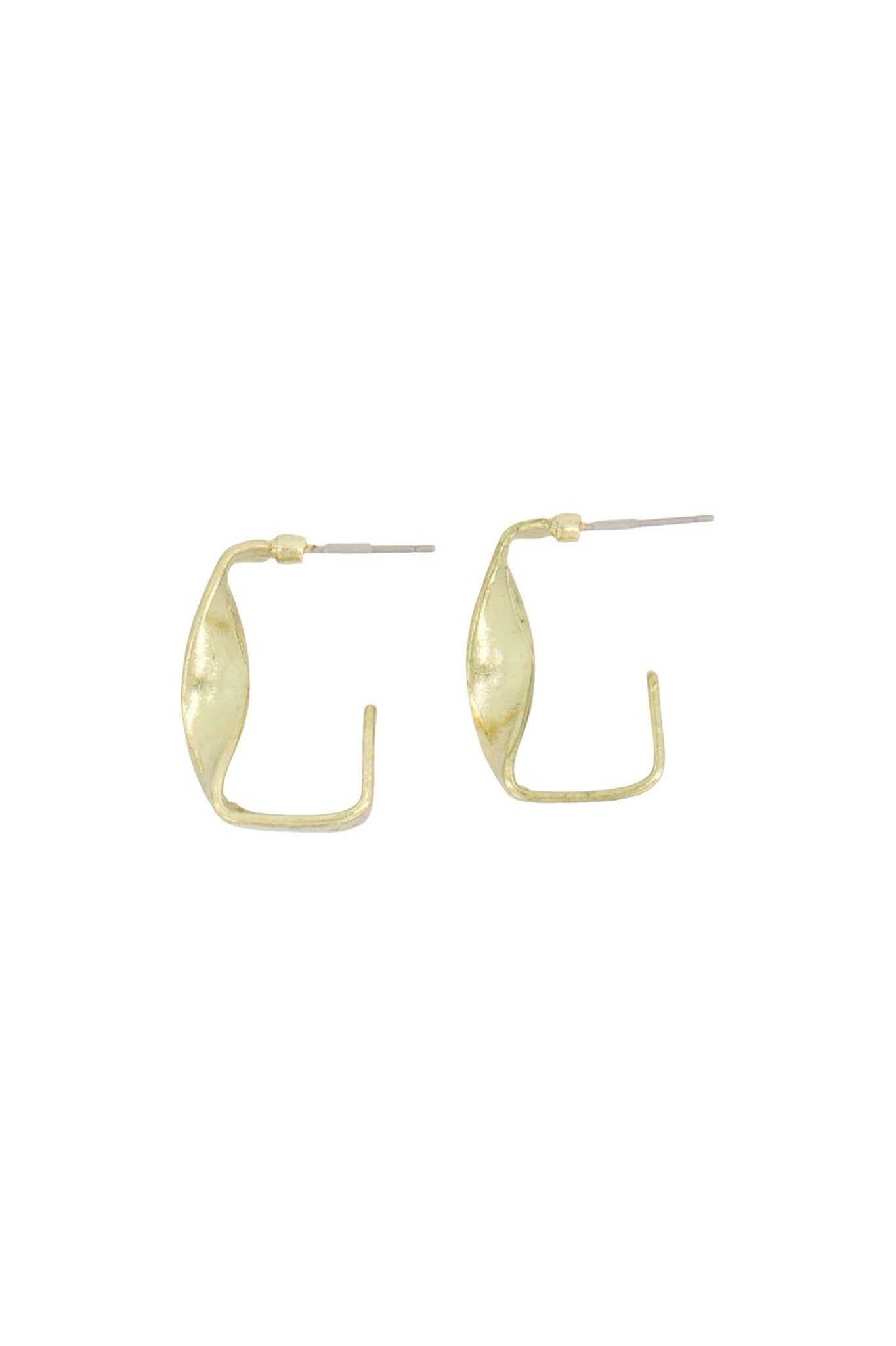 Zusss | Verdrehte quadratische Goldohrringe