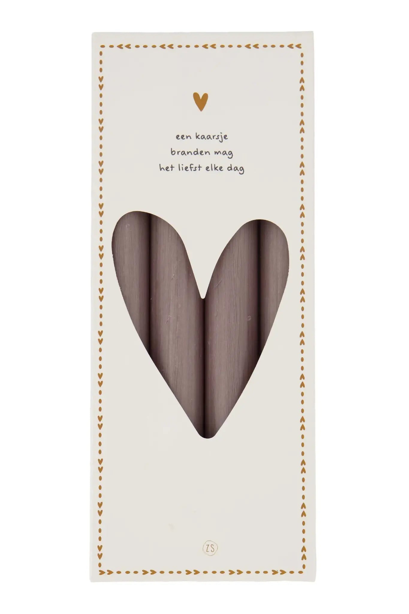 Zusss | Set van 4 rustieke kaarsen 20cm zand