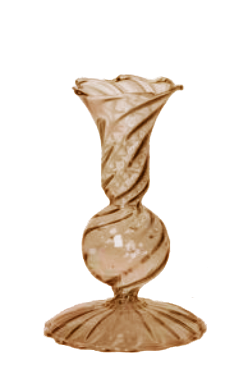 Zusss | Kandelaar glas bolling M bruin