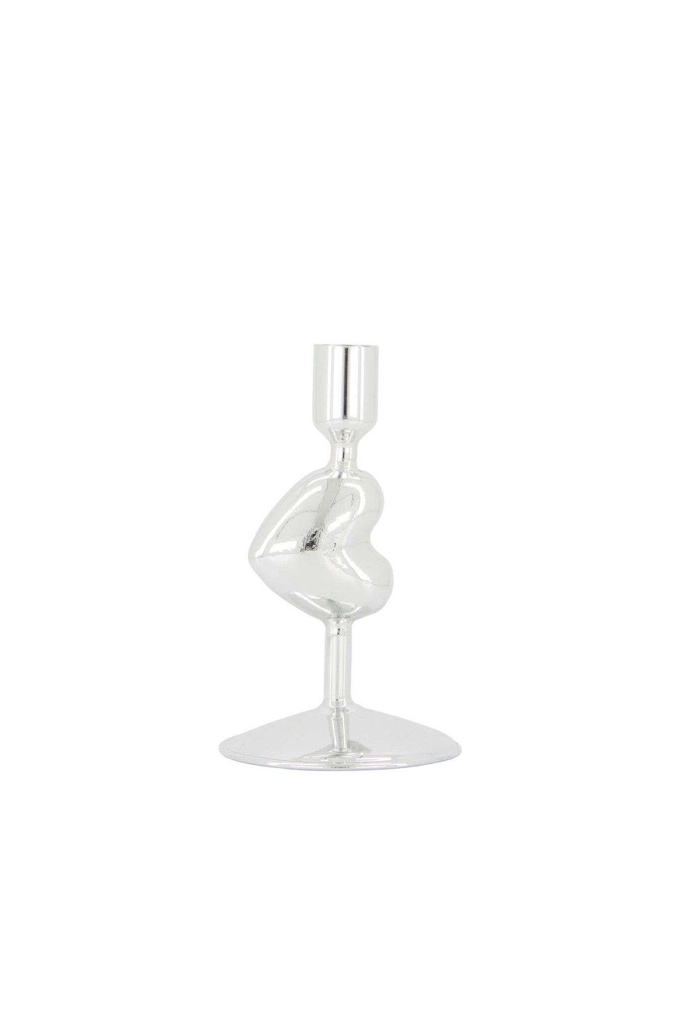 Zusss | Kandelaar glas hartje zilver