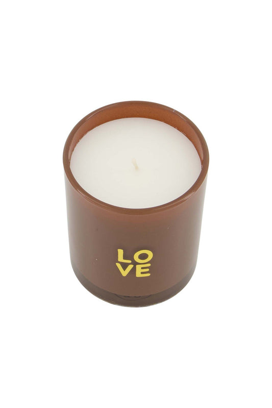 Zusss | Geurkaars glas in doosje love bruin