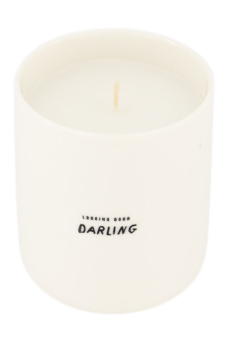 Zusss | Geurkaars keramiek in doosje darling wit/antracietgrijs