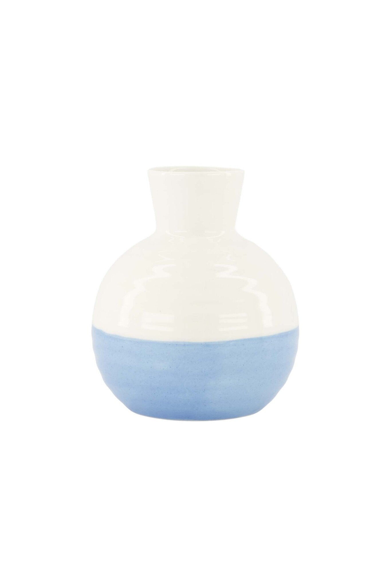 Zusss | Vaasje keramiek wit/blauw