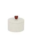 Zusss | Bewaarpot keramiek hartje wit/rood