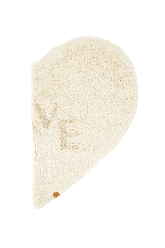 Zusss | Badmat love hartje off white