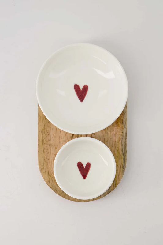 Zusss | Dipschaaltje hartje wit/rood