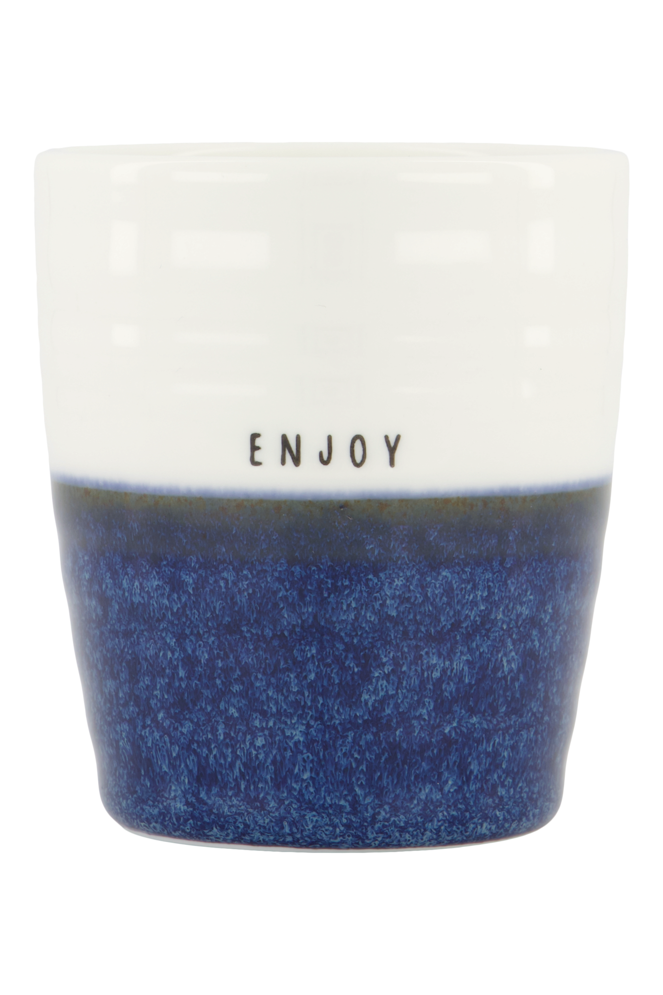 Zusss | Koffiemok enjoy donkerblauw/ wit