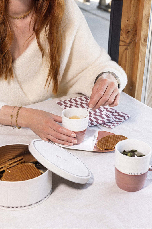 Zusss | Teetasse Glück Burgunderrot