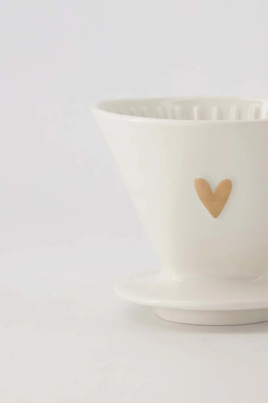 Zusss | Koffiefilterhouder hartje goud