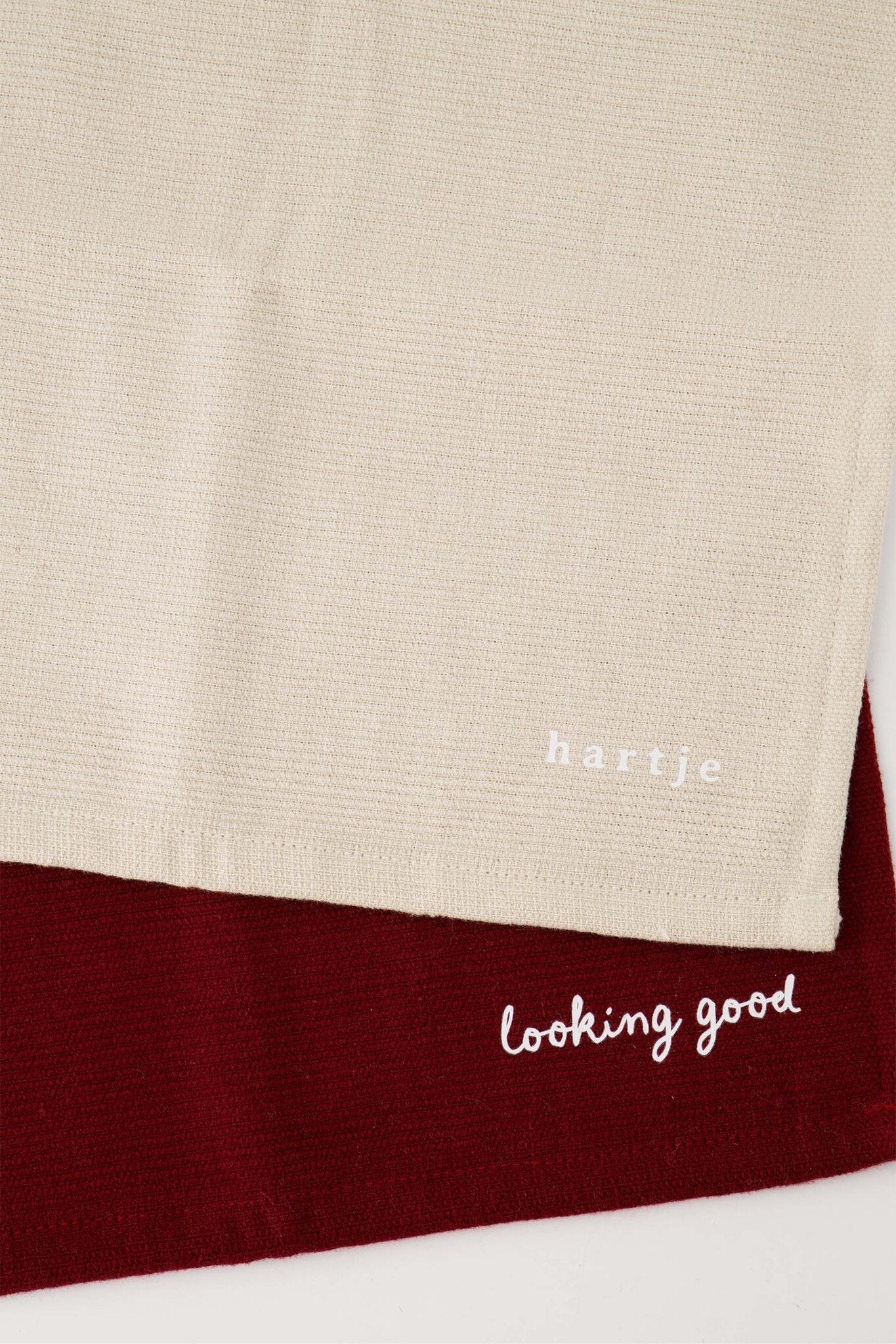 Zusss | Geschirrtücher Herz Sand/Port 2er-Set