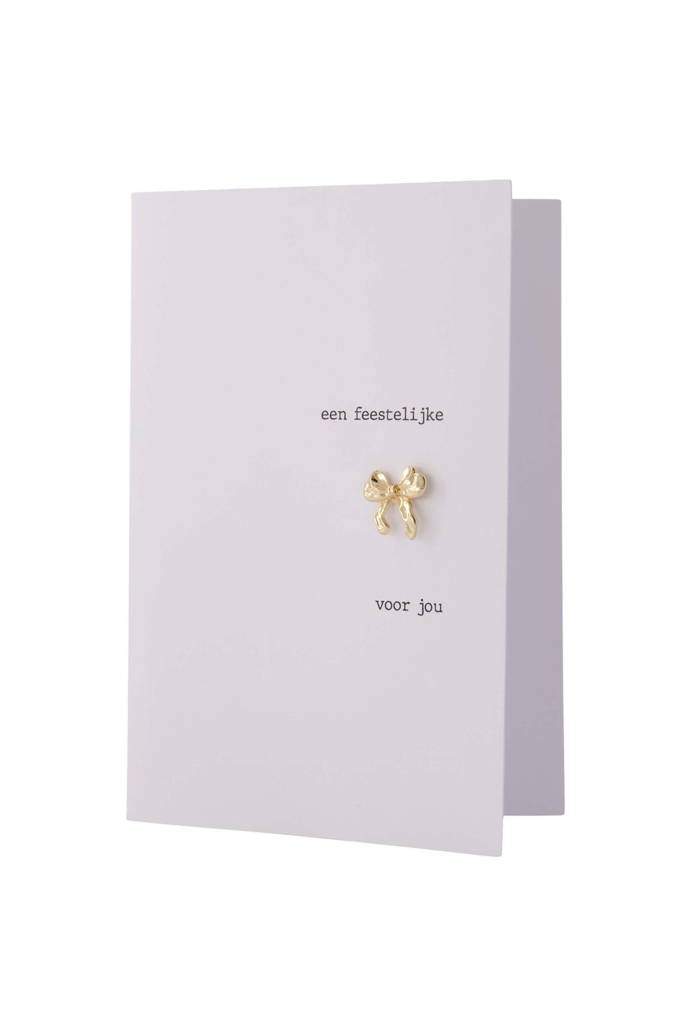 Zusss | Grußkarten-Schleifenbrosche weiß/gold