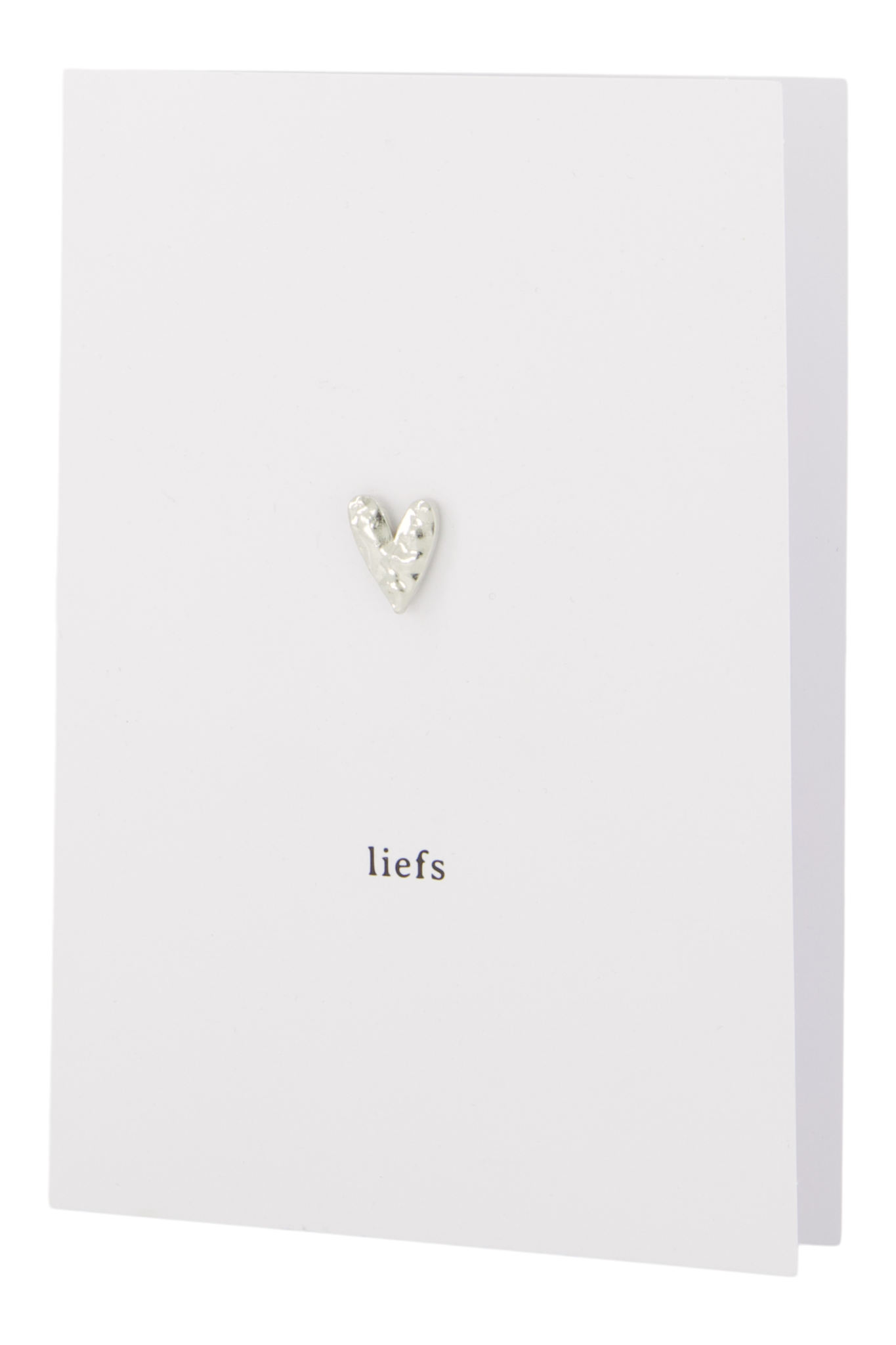 Zusss | Wenskaart liefs hartje zilver broche wit