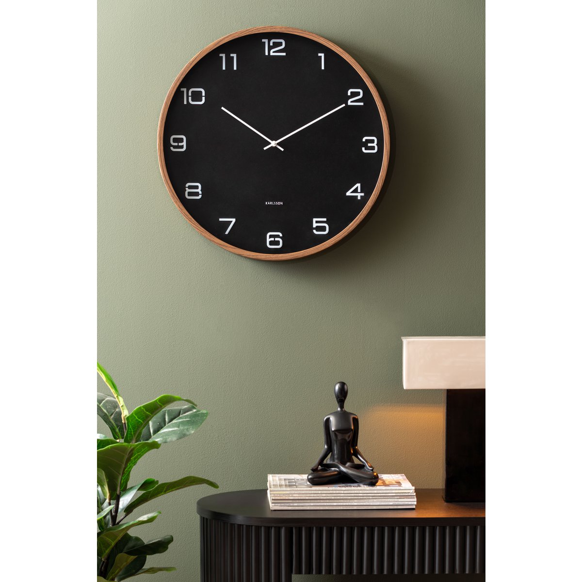 Karlsson Wandklok Delicado Zwart 60cm