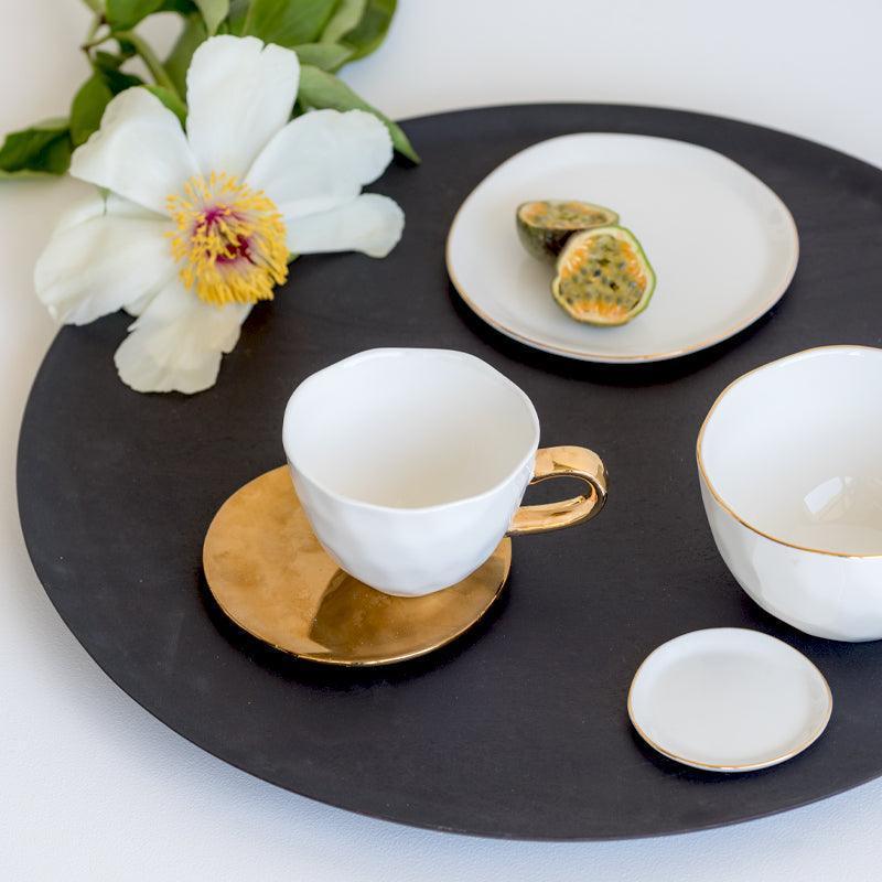 Urban Nature Culture Good Morning bord Ø14 cm goud | Set van 4