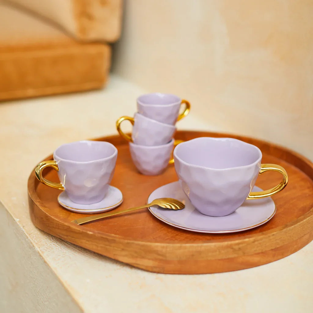 Urban Nature Culture Good Morning cup Cappuccino / Tea Ø11 cm Lila | set van 4