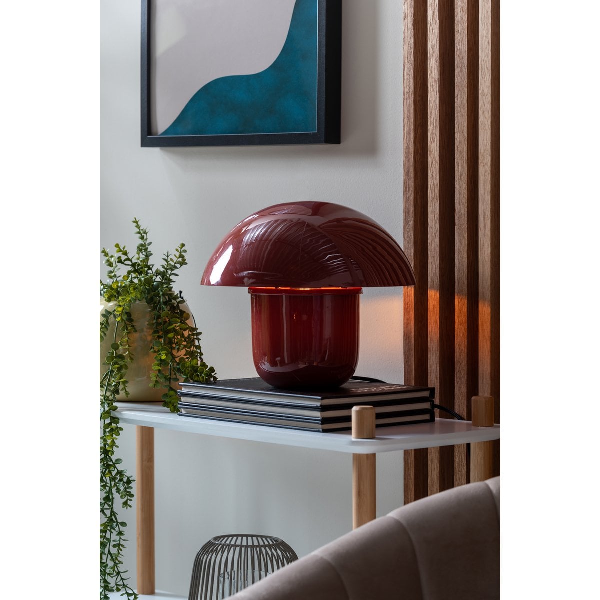 Leitmotiv Fat Mushroom Tafellamp Warm rood