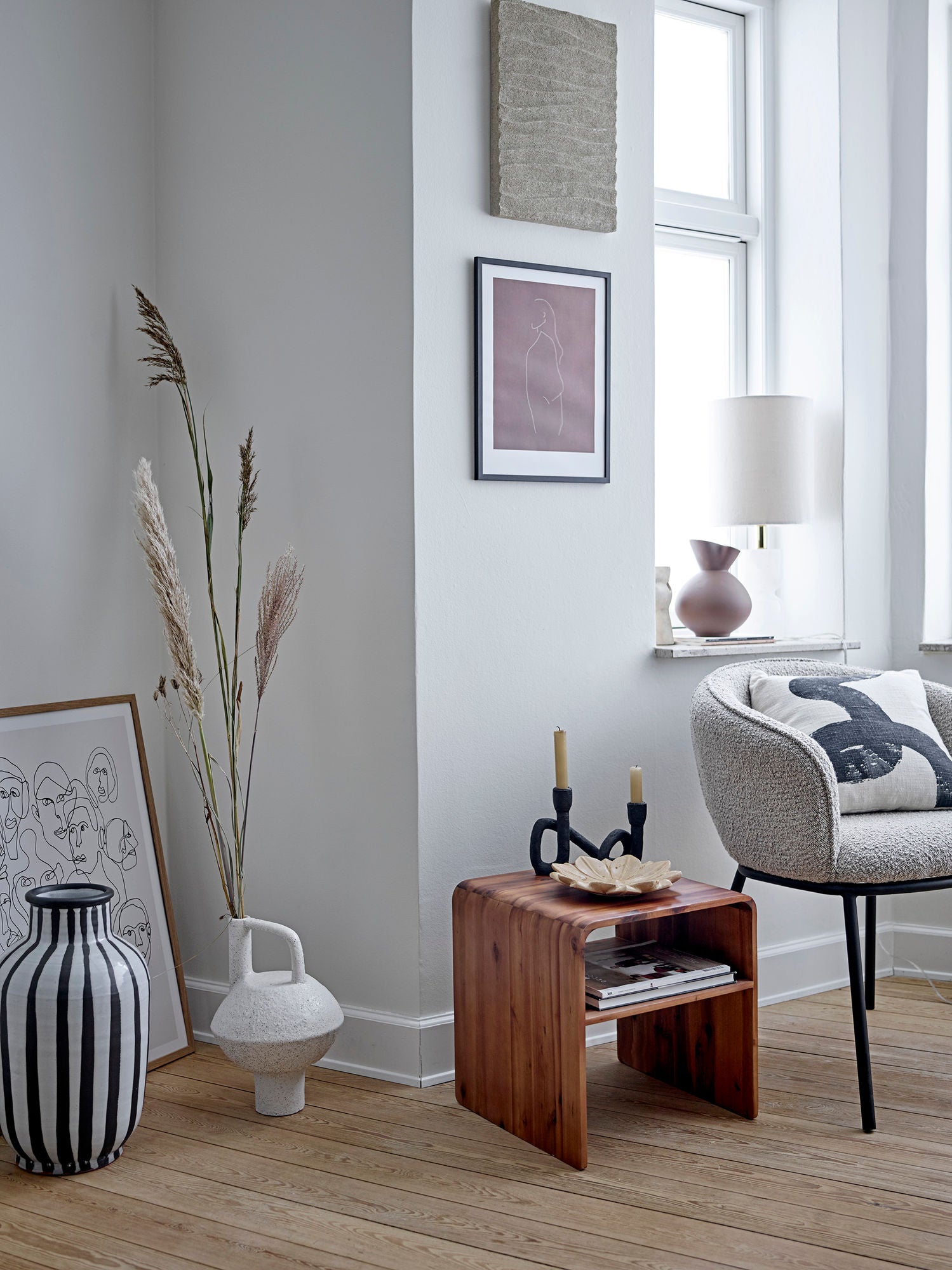 Bloomingville | Eetkamerstoel Cortone grijs