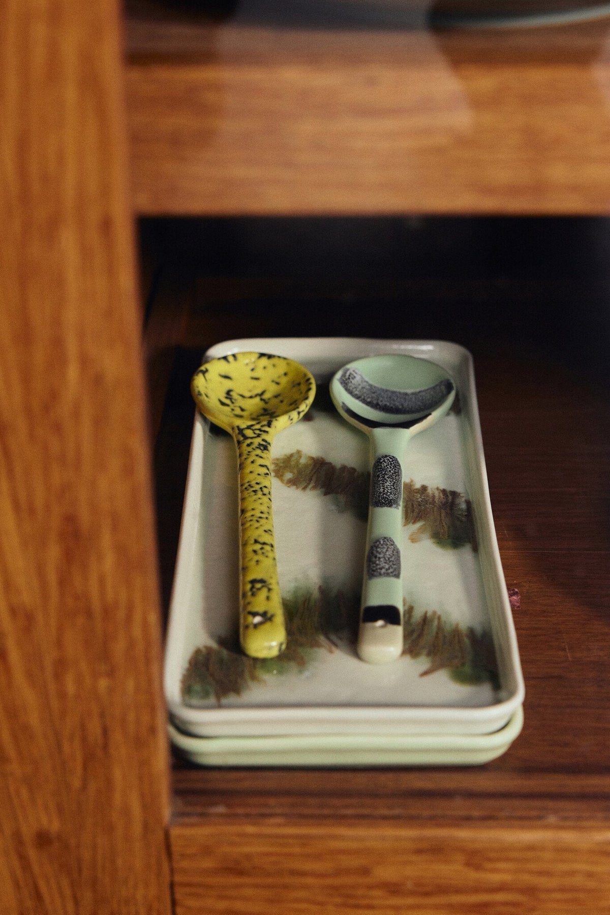HK Living | 70's servies serveer lepels mines set van 2