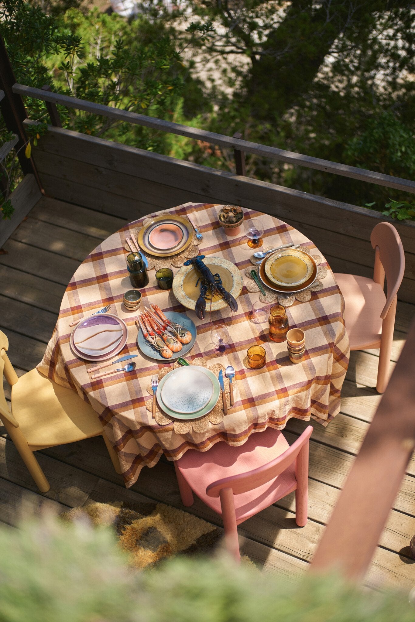HK Living | 70's servies dinerbord Coconut