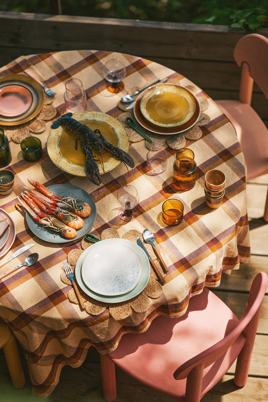 HK Living | 70's servies taartschaal Papaya