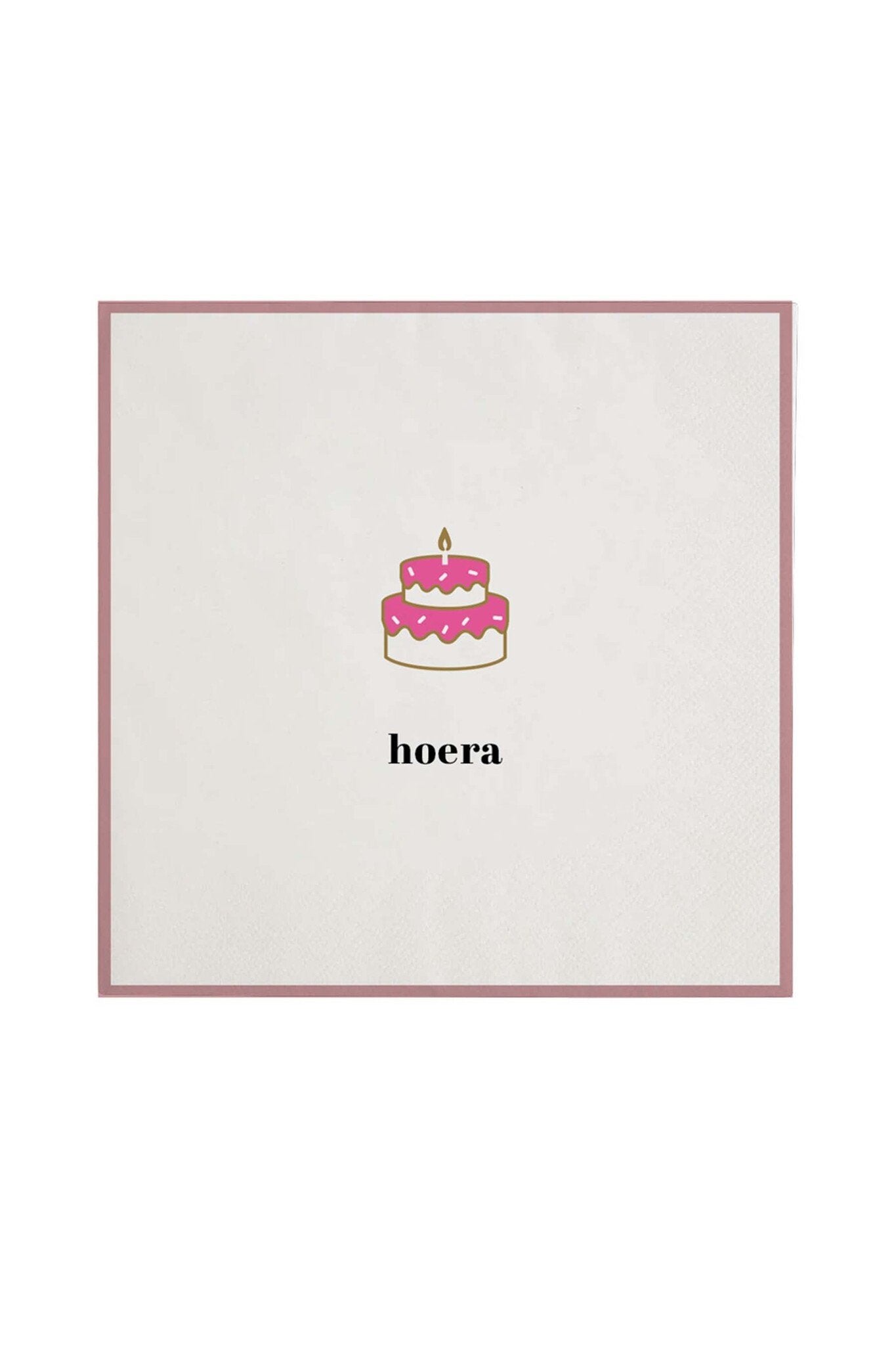 Zusss | Servetten vierkant Hoera taart