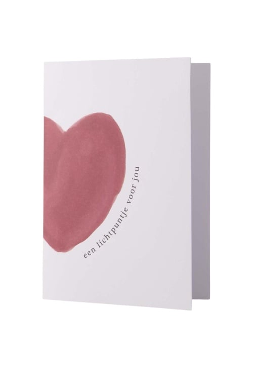 Zusss | Wenskaart een lichtpuntje wit/rood