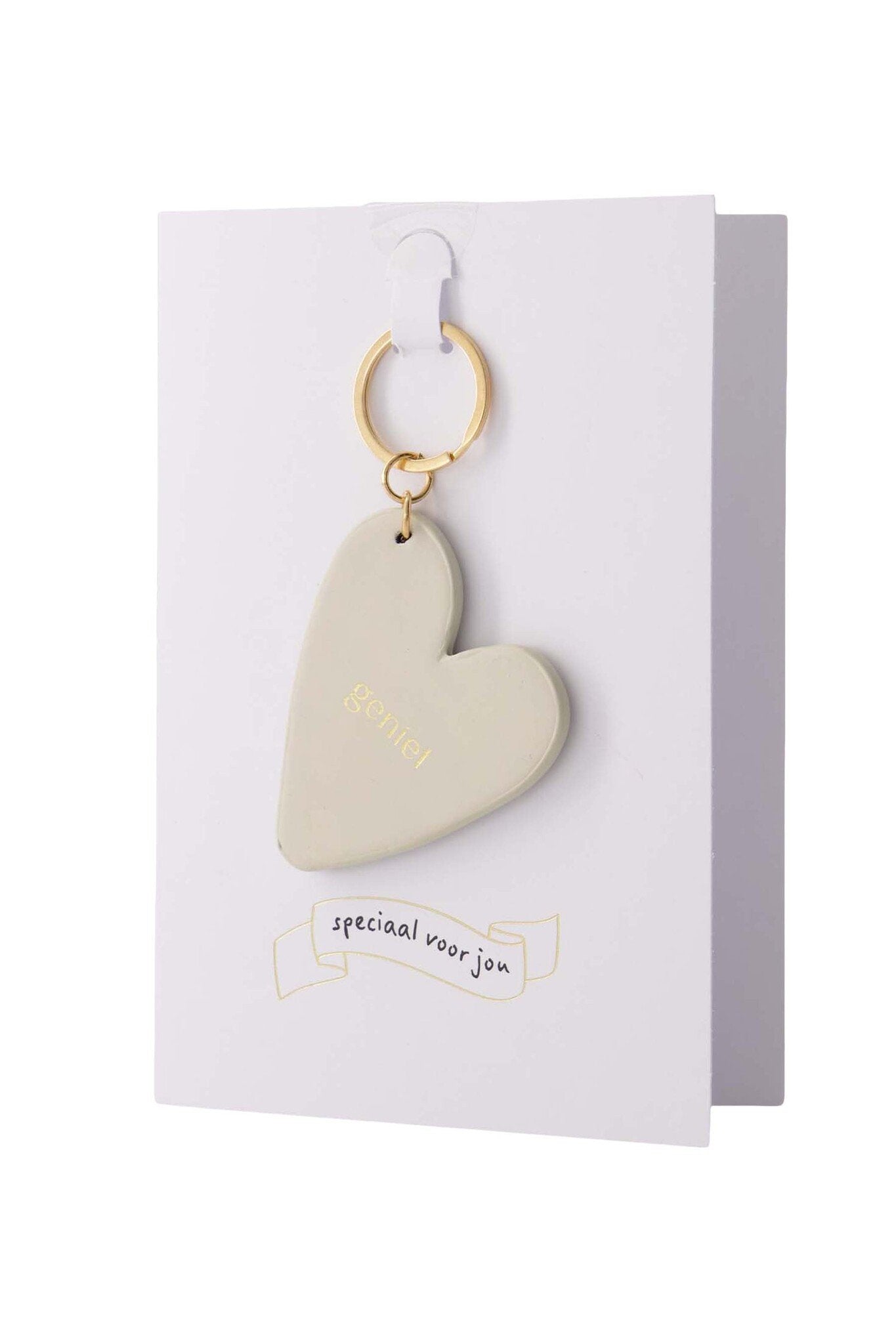 Zusss | Wenskaart sleutelhanger geniet zand