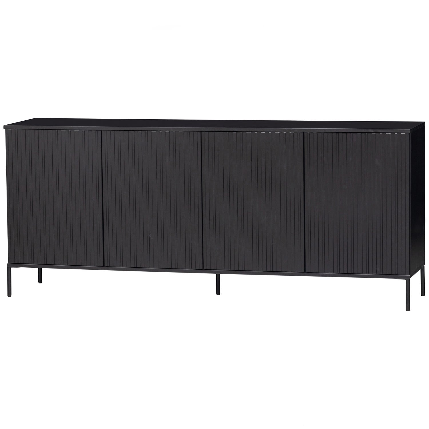 Woood New Gravure Dressoir 200cm grenen zwart