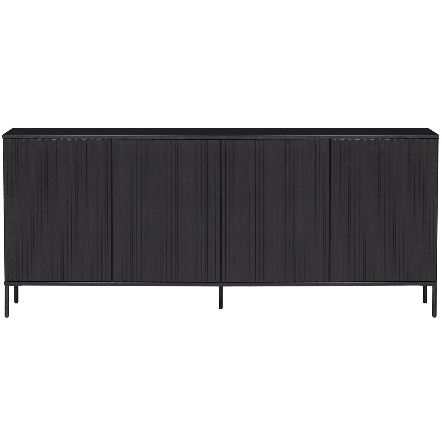 Woood New Gravure Dressoir 200cm grenen zwart
