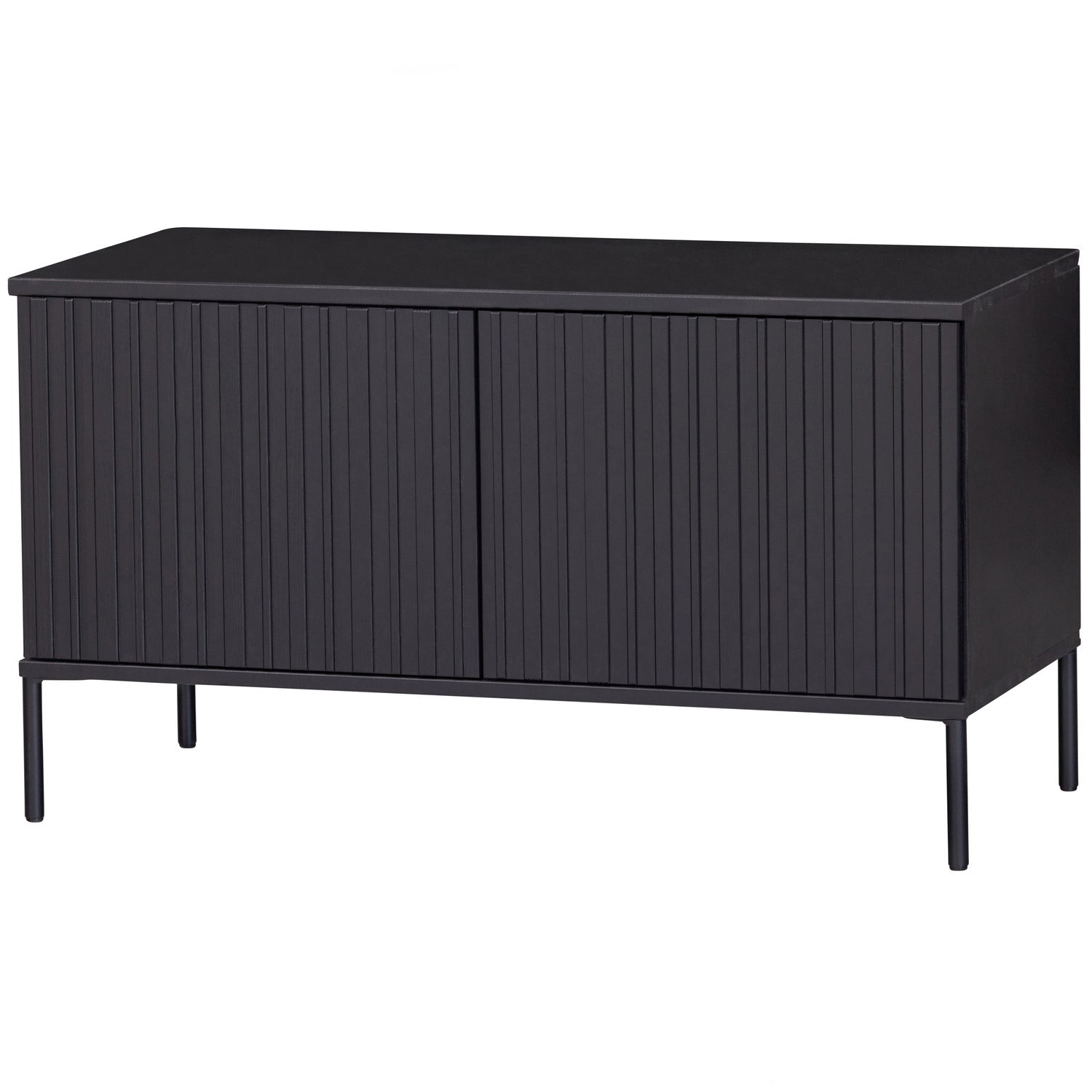 Woood New Gravure TV Meubel 100 cm grenen zwart