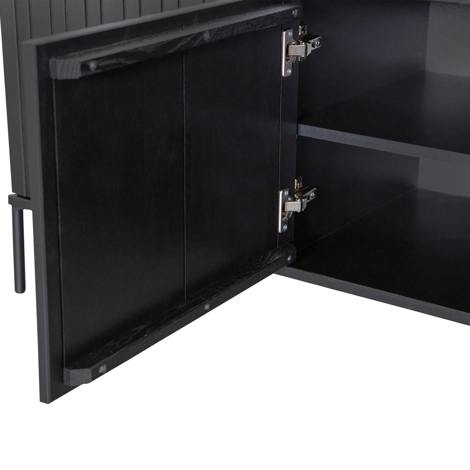 Woood New Gravure TV Meubel 150 cm grenen zwart