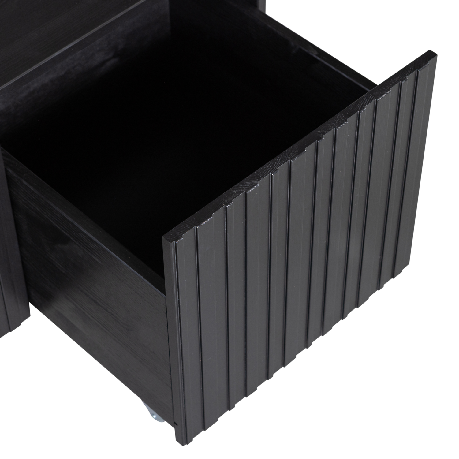 Woood New Gravure Kistbank grenen zwart