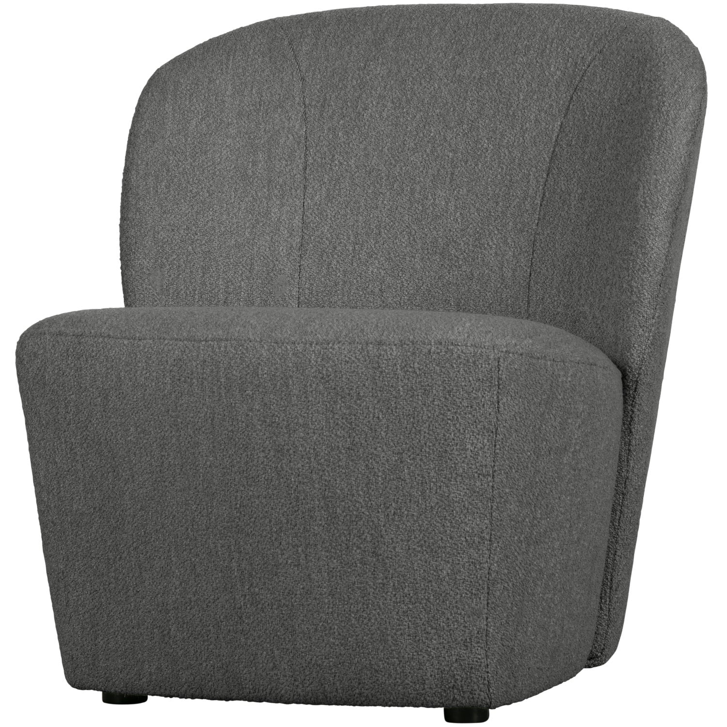 vtwonen Lofty Fauteuil boucle staalgrijs
