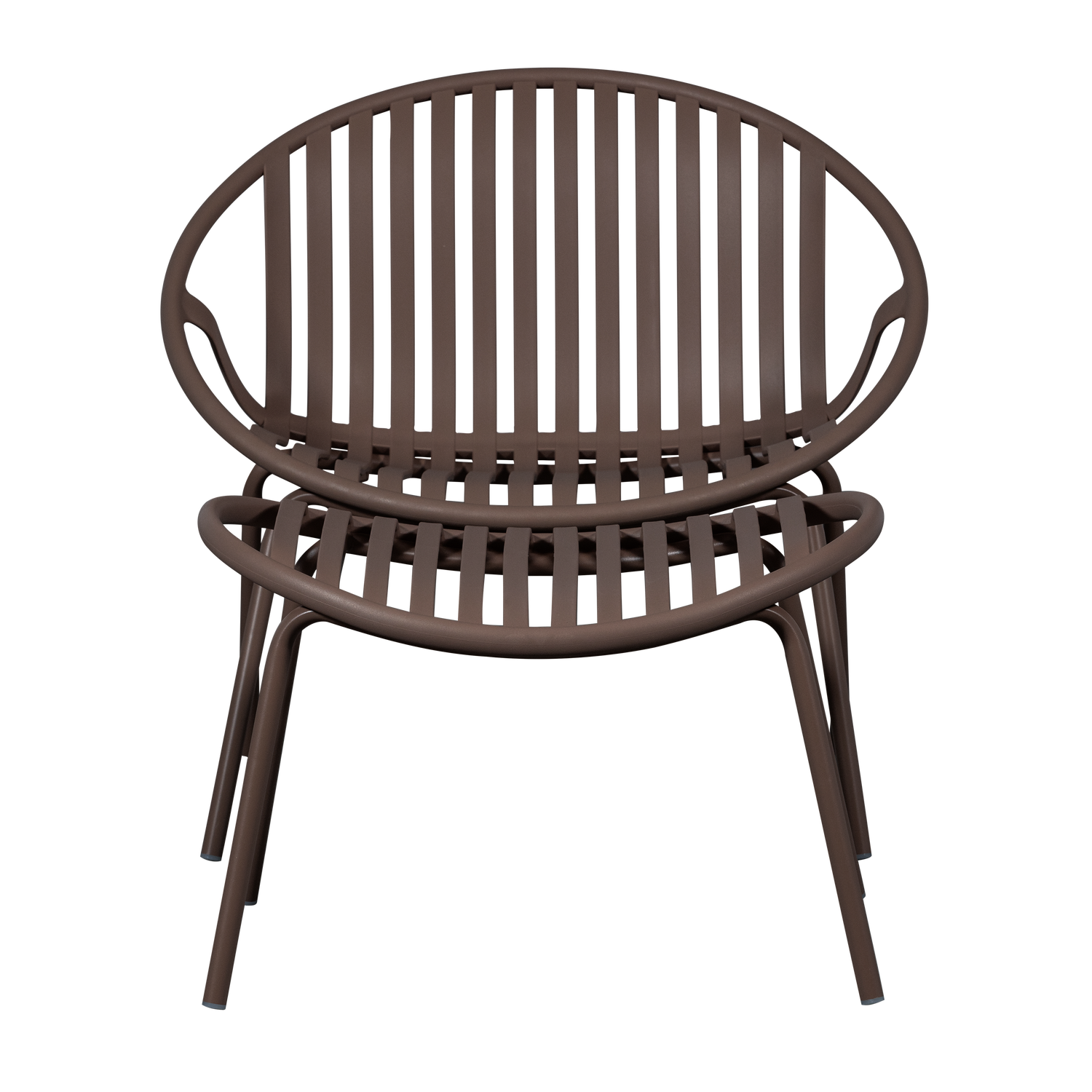 Woood Bruce Tuin loungestoel met hocker paars/bruin
