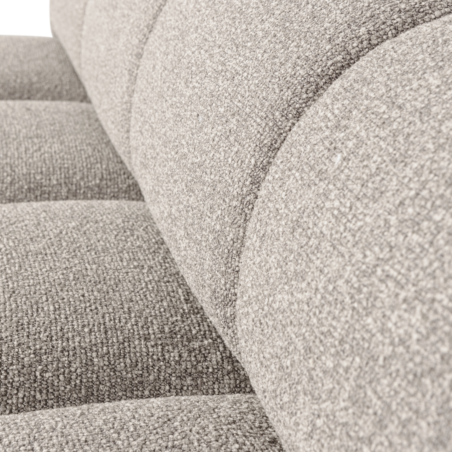 Woood Mojo Eetbank met rugleuning 164cm Boucle beige melange