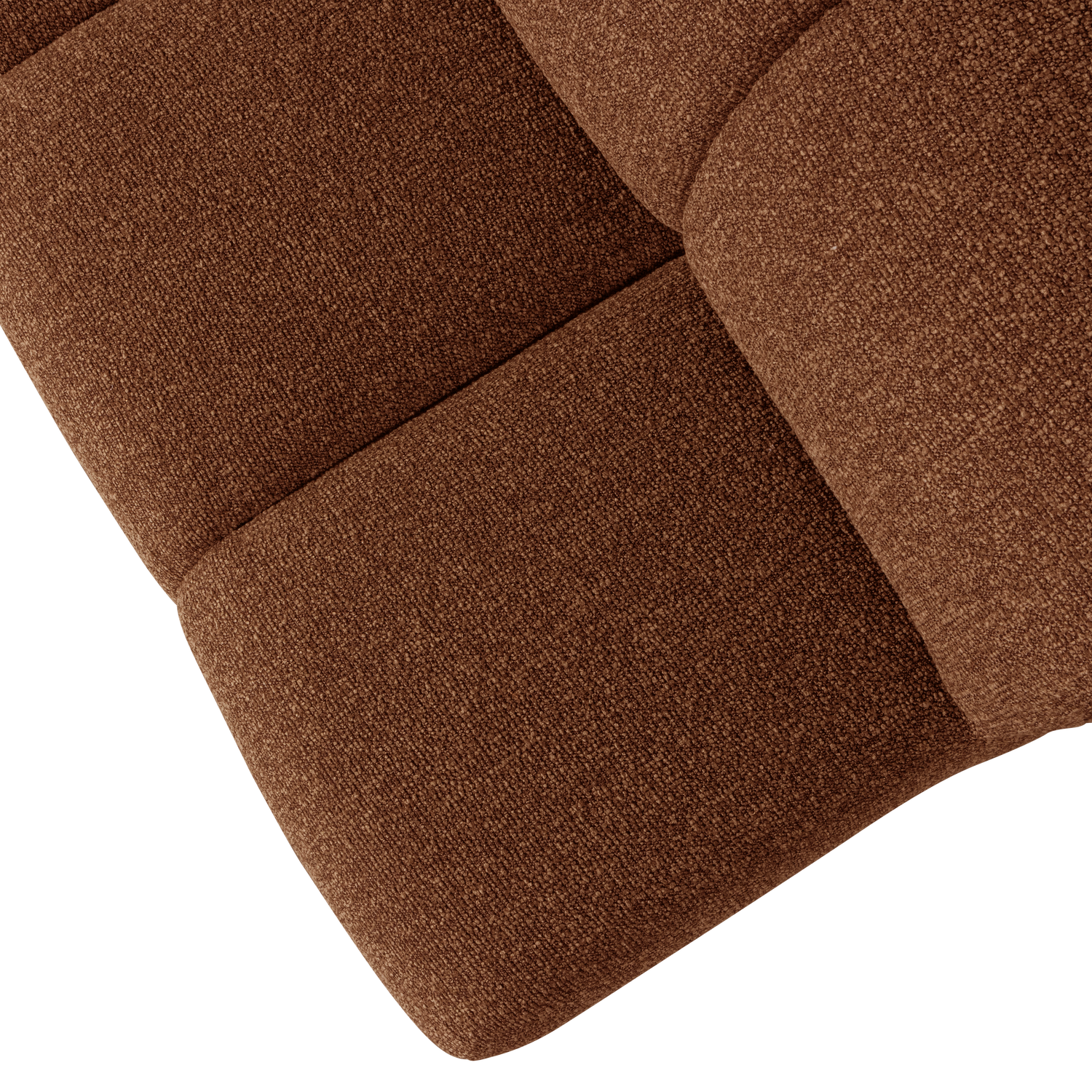 Woood Mojo Eetbank met rugleuning 164cm Boucle roestbruin melange