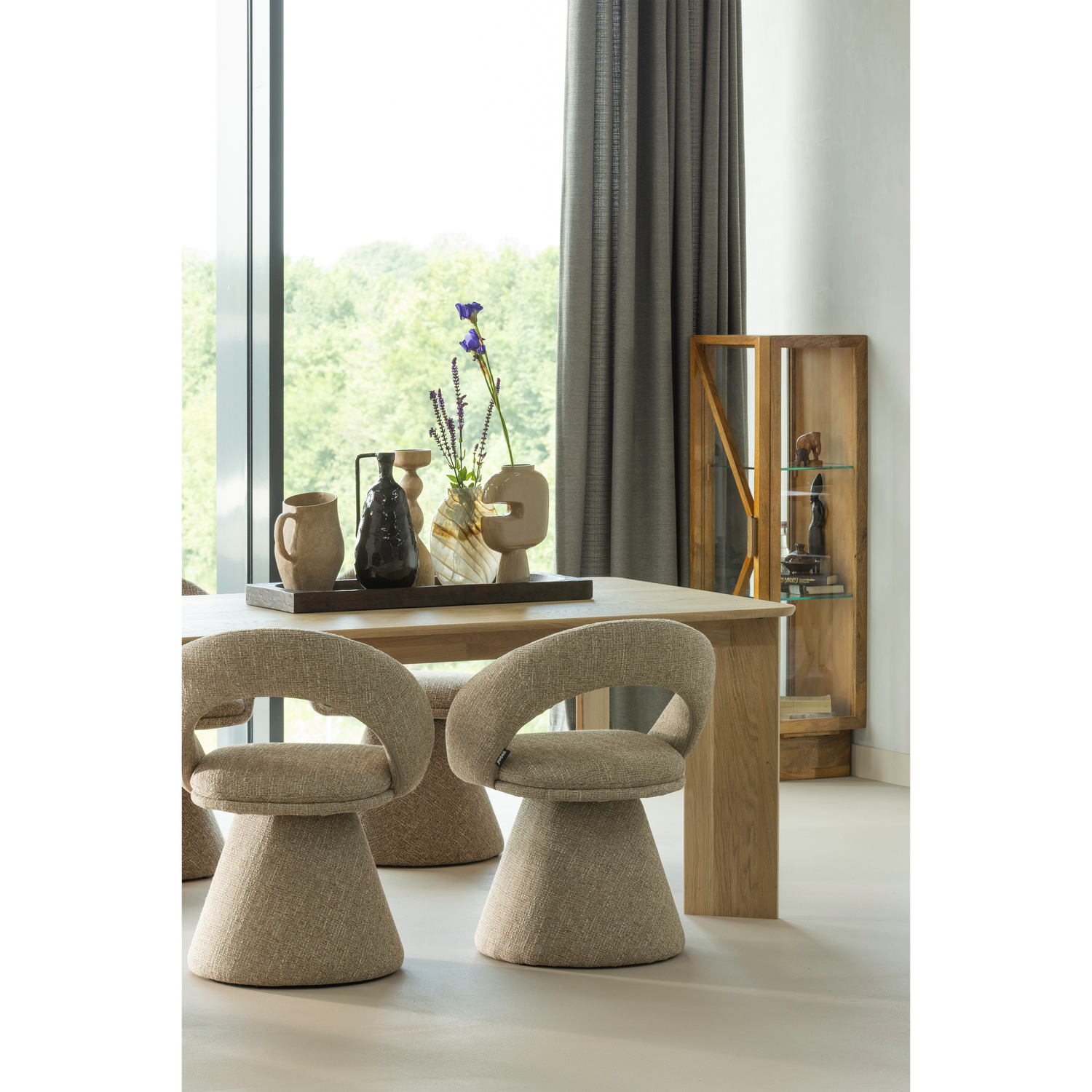 Woood Winter Draaibare Eetkamerstoel Naturel Melange