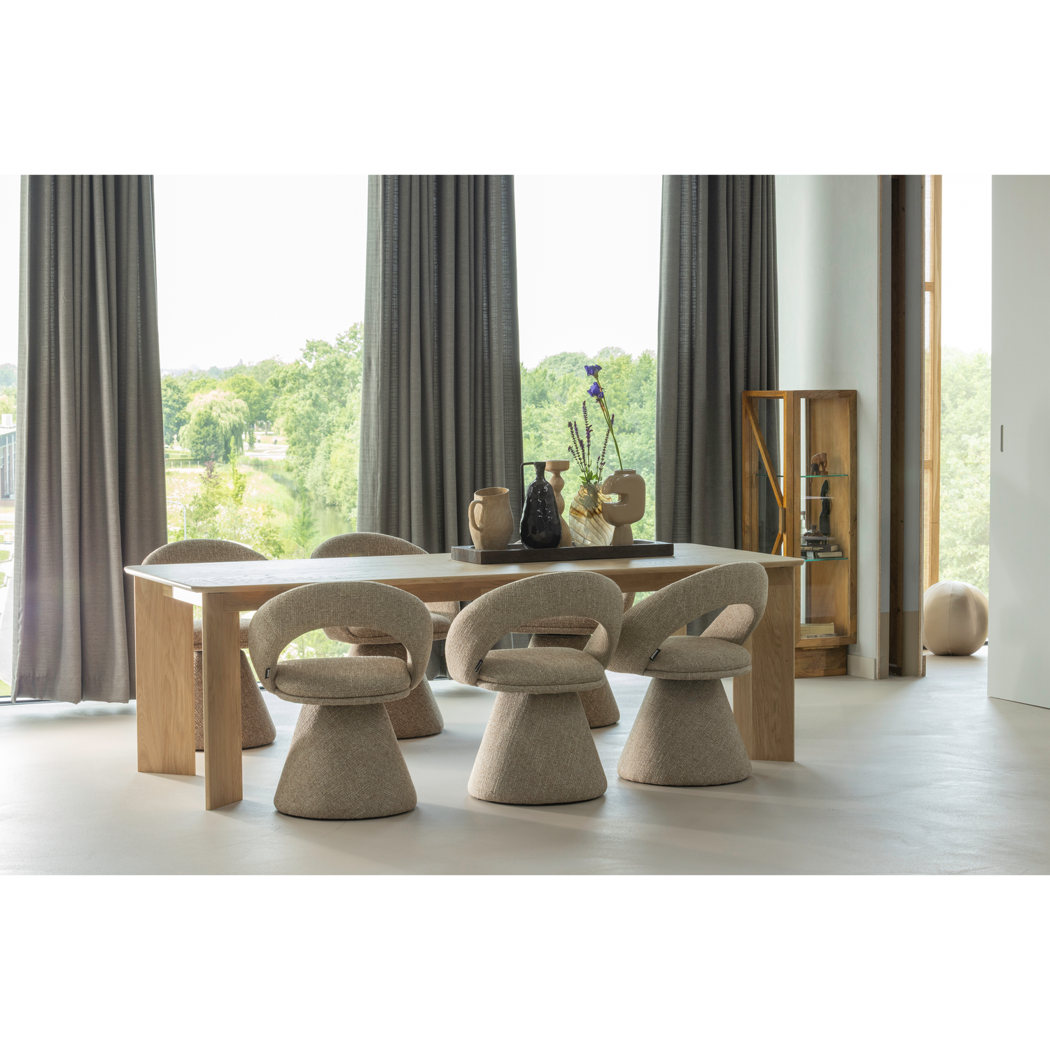 Woood Winter Draaibare Eetkamerstoel Naturel Melange