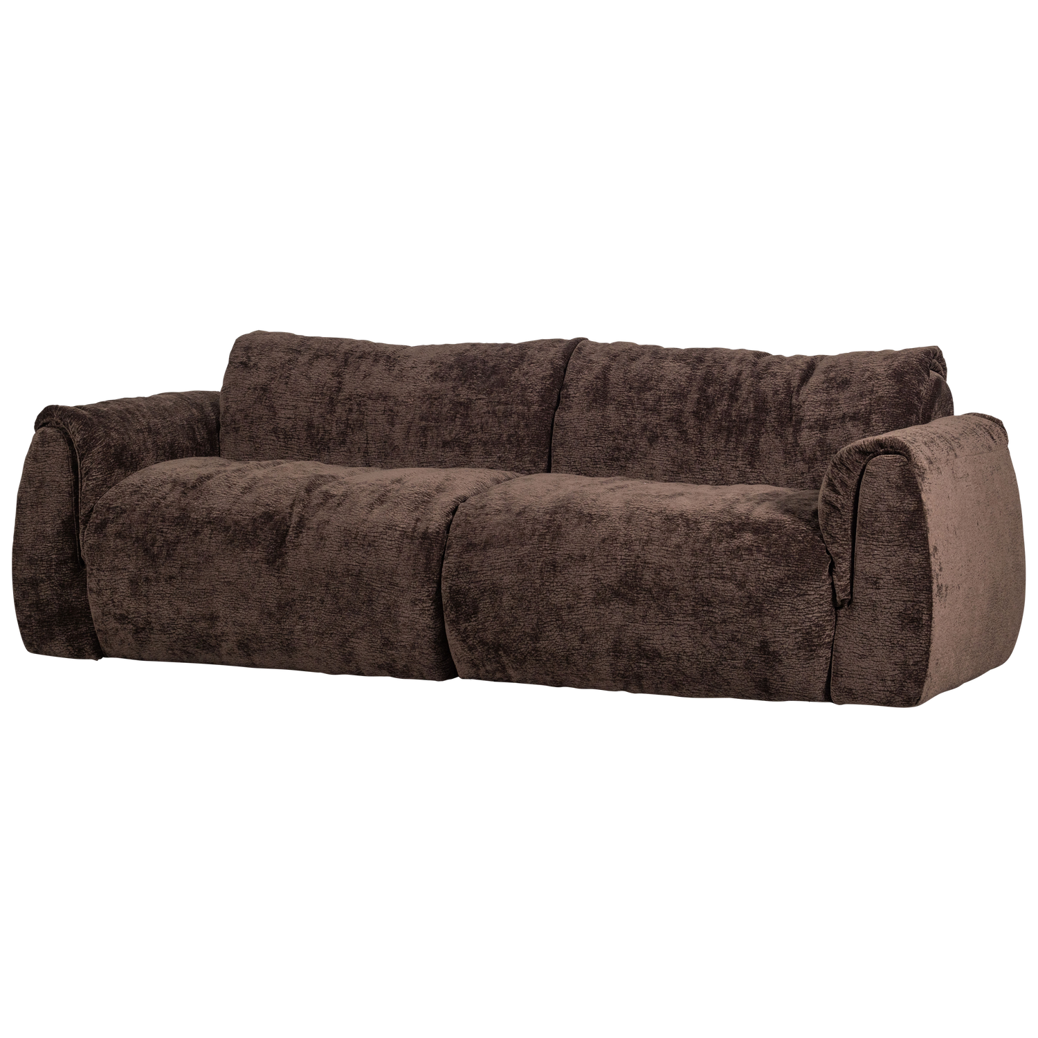 Woood Baggy 2-Zits bank 3D Chenille Donkerbruin