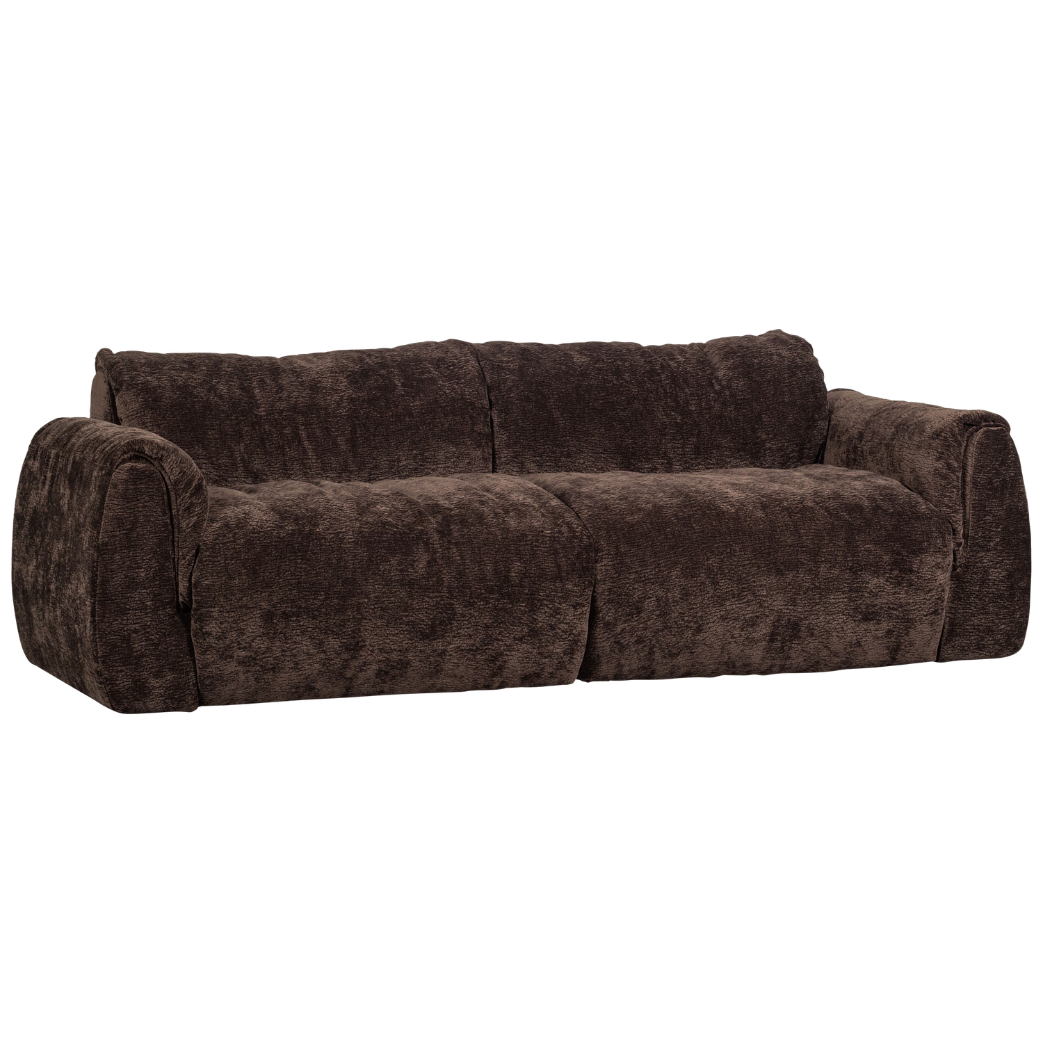 Woood Baggy 2-Zits bank 3D Chenille Donkerbruin